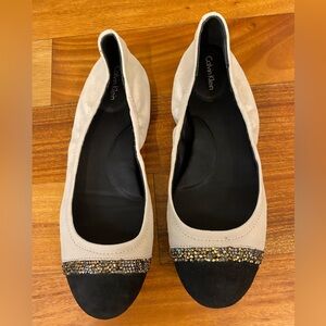 Calvin Klein Kids Beige and Black Dress Shoes